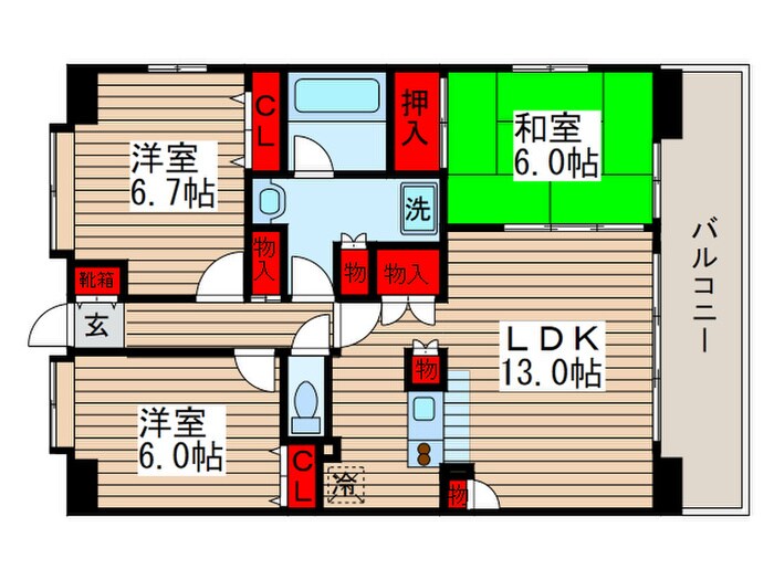 ＣＩＴＹ　ＳＰＩＲＥ西葛西の物件間取画像