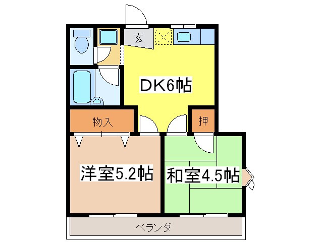 コ－ポ遠藤の物件間取画像