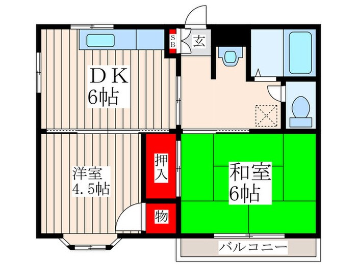 田中ハイツの物件間取画像