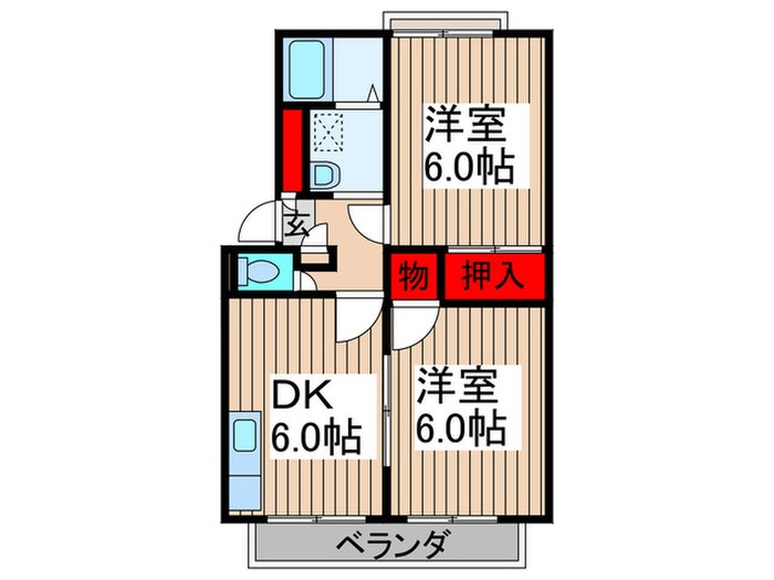 ベルメゾンＩＴＯの物件間取画像