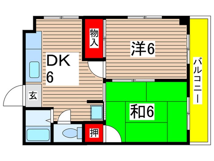 岩田ハイツの物件間取画像