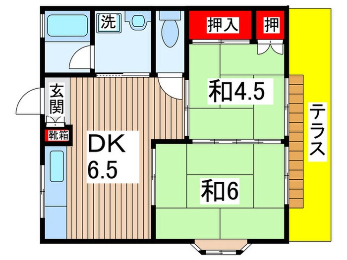 田中ハイツの物件間取画像