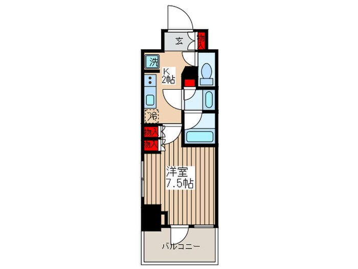 プライマル浅草言問通の物件間取画像