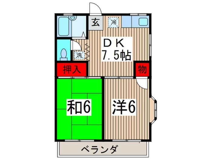 コーポさくらの物件間取画像