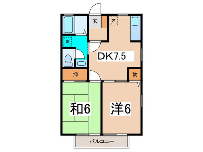 ドミ－ル常盤の物件間取画像