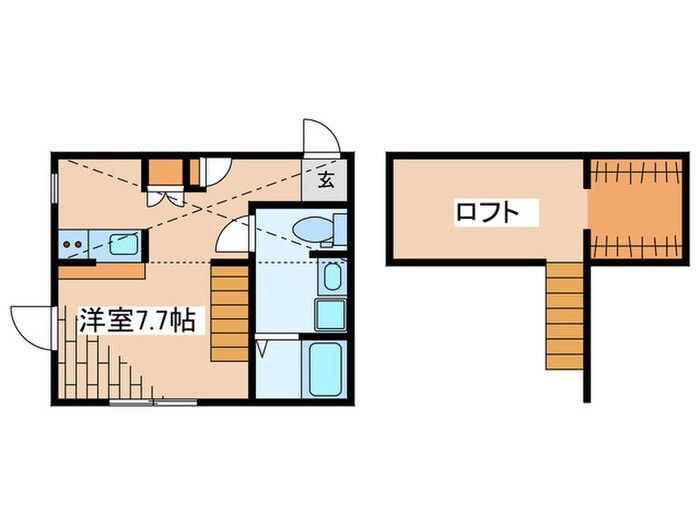 プリマドンナ淵野辺　弐番館の物件間取画像