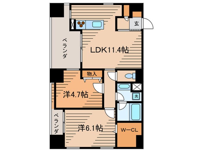 アブレスト動坂の物件間取画像