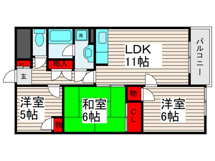 リナス竹ノ塚の物件間取画像