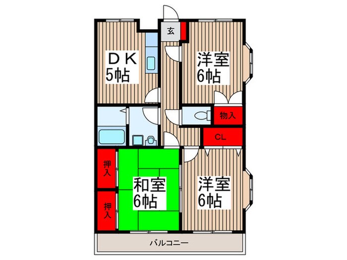 宮地コーポの物件間取画像