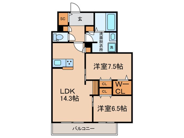 ララメゾン武蔵小杉の物件間取画像