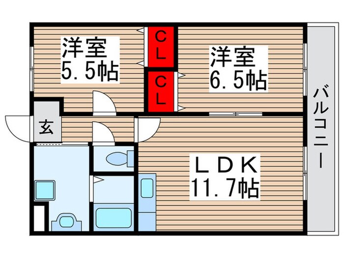 クレストガーデン南柏の物件間取画像