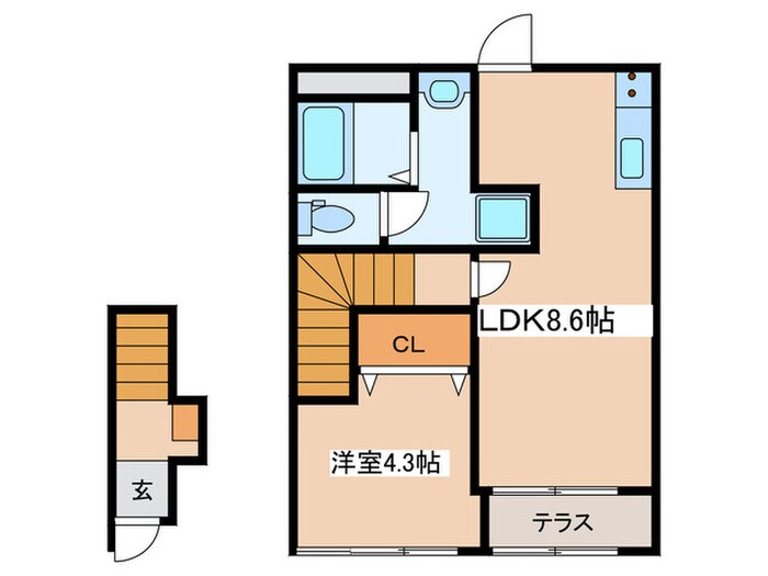 大鈴樹Ⅲの物件間取画像