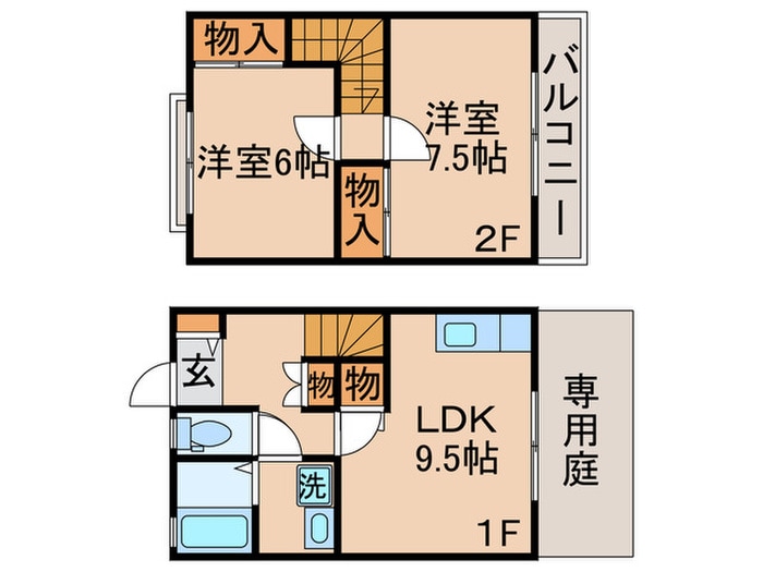 フラッパー・アーミーⅠ号館の物件間取画像