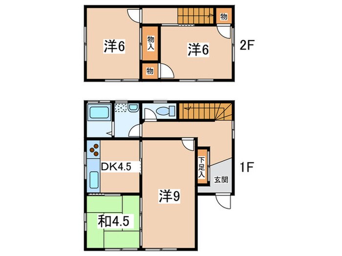 クオーレ鴨宮F棟の物件間取画像