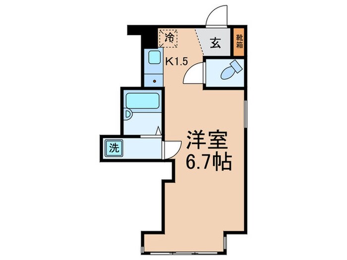 ﾗｸﾞｼﾞｭｱﾘ-ｱﾊﾟ-ﾄﾒﾝﾄ若林CQ(303)の物件間取画像