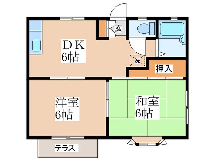 サンハイツ三内の物件間取画像