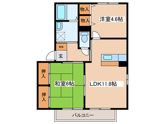 ダイモングリーンガーデンＡの物件間取画像