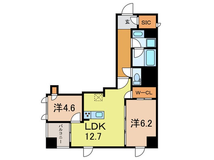 プライマル築地の物件間取画像