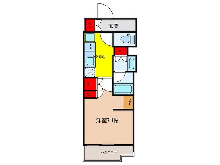 プラウドフラット両国サウスの物件間取画像