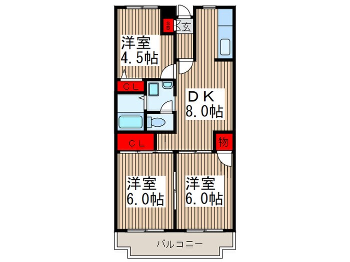 プラザナカムラの物件間取画像