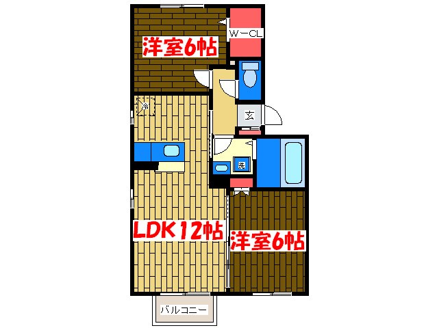 カサベルデ長岡の物件間取画像