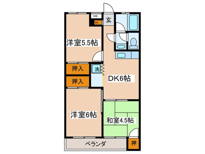 アゼリア七番館の物件間取画像