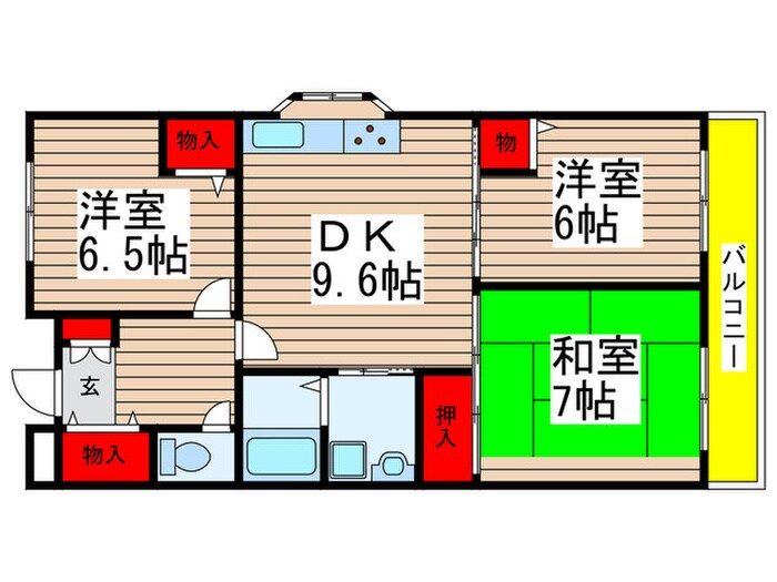 幕張本郷パークハイツの物件間取画像