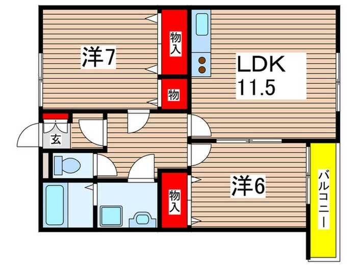 プラウトンの物件間取画像