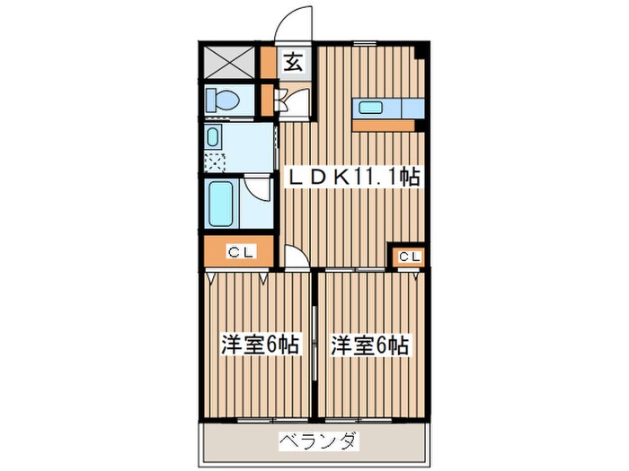 ｻｻﾞﾝ･ﾋﾞｰﾁ･ﾄｷﾜ･ﾏﾝｼｮﾝの物件間取画像
