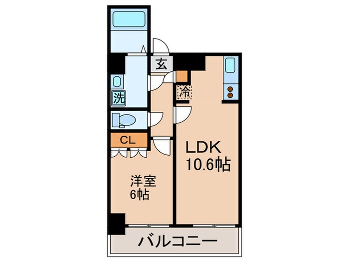 ドゥーエ新富町の物件間取画像