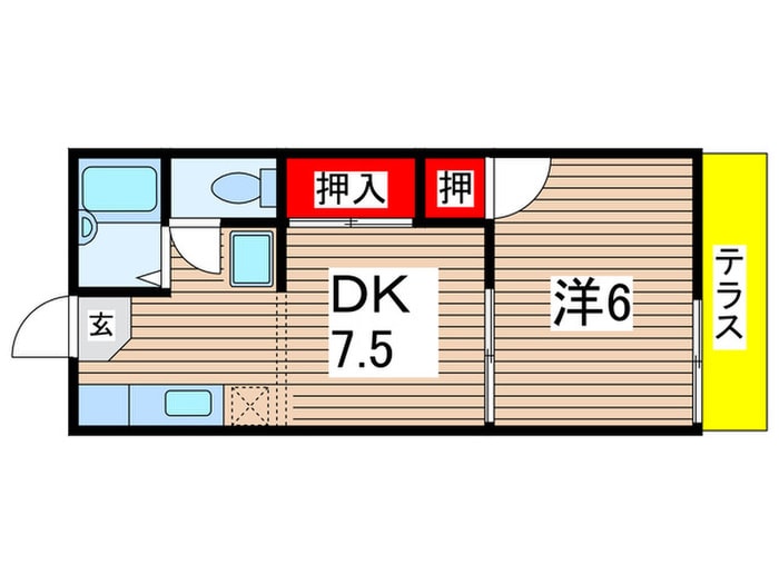 都賀ビューハイツの物件間取画像