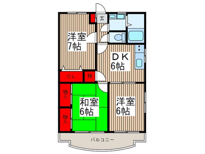 サンフラワーの物件間取画像