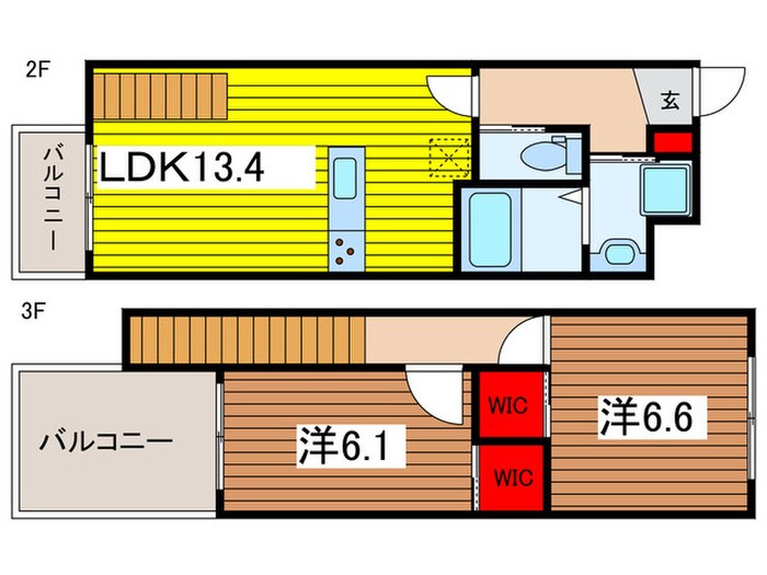 響の物件間取画像