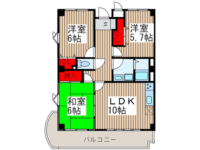 サングレースの物件間取画像