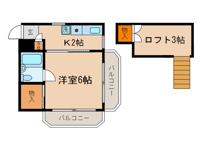 錦ビラ・宮坂の物件間取画像