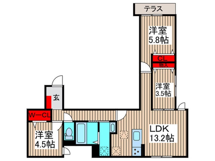 グラナーデ興野の物件間取画像