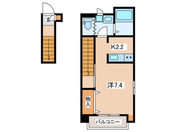 コーポマルスギの物件間取画像