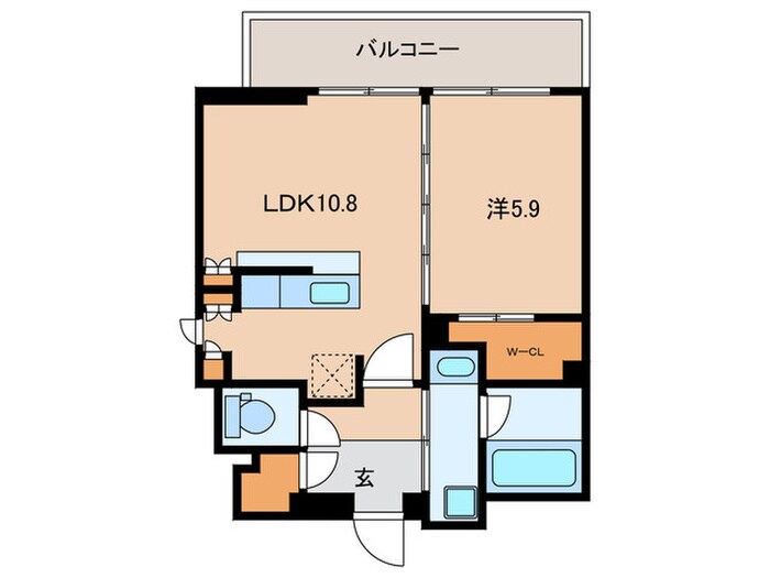 コンフォリア芝浦MOKUの物件間取画像