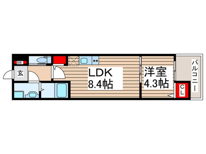 ＭＥＬＤＩＡ幕張の物件間取画像