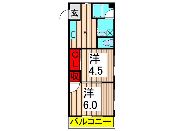 サンハイムオダテの物件間取画像