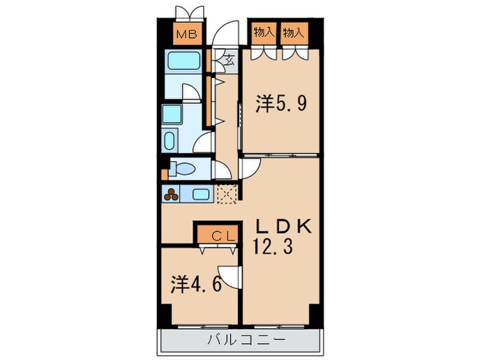 レジディア芝浦の物件間取画像