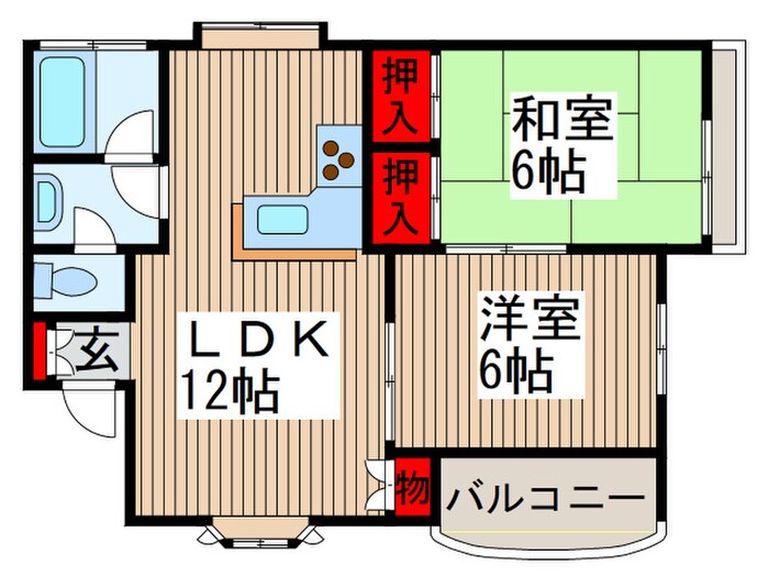 サンコーポ宮崎の物件間取画像