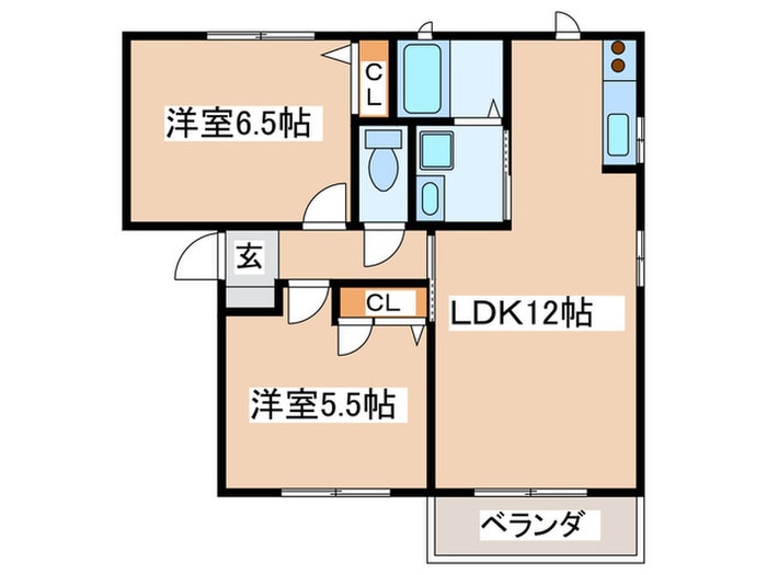 アメニティハウスⅡの物件間取画像