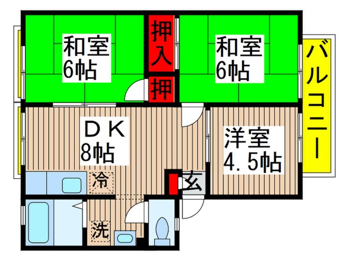 グリ－ンガ－デンの物件間取画像