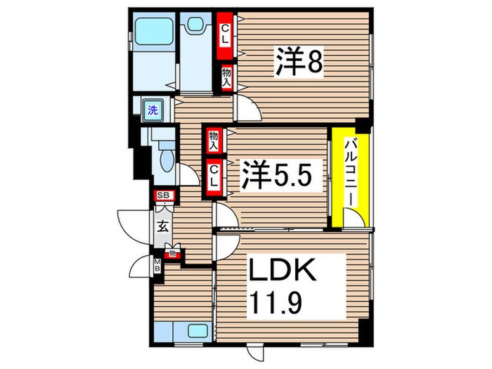 モラダ小岩の物件間取画像