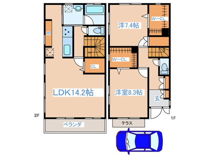 西落合３丁目テラスハウスの物件間取画像