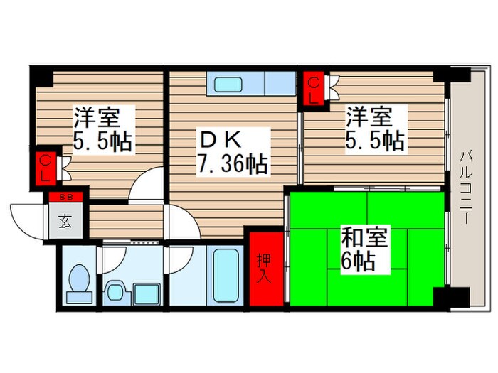 プレーネ西葛西の物件間取画像