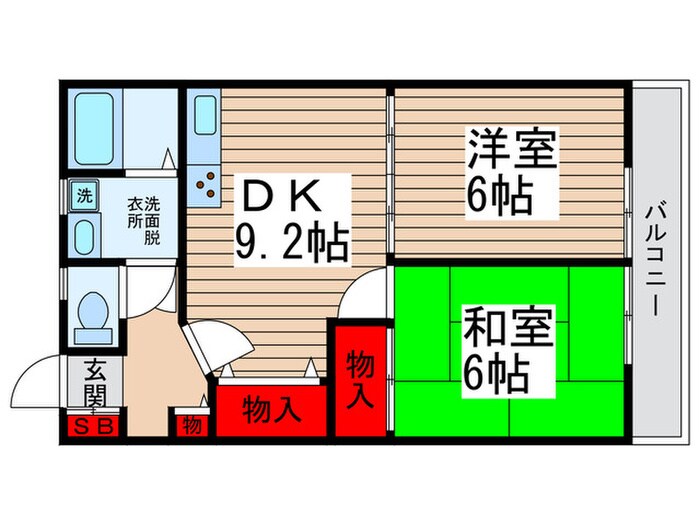 ラフィ－ヌ吉野Ａ棟の物件間取画像