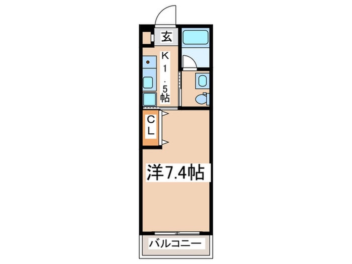 ベルヴィ能見台B棟の物件間取画像