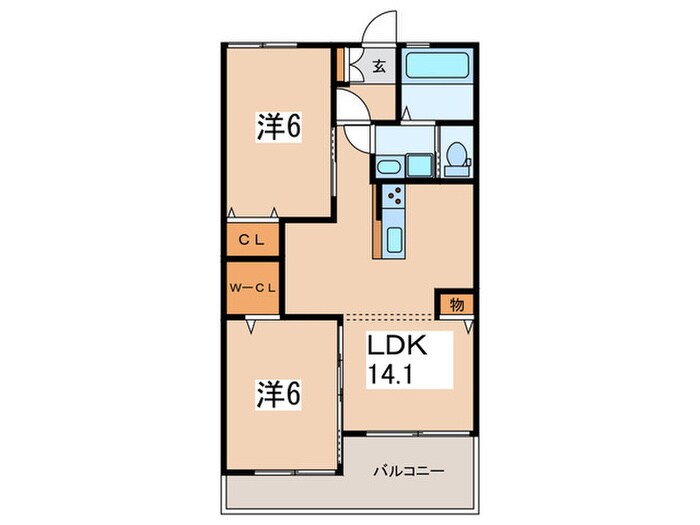 アートヒルズの物件間取画像